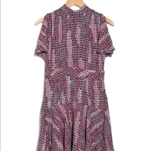 NWT Reiss berry printed short dress size 8